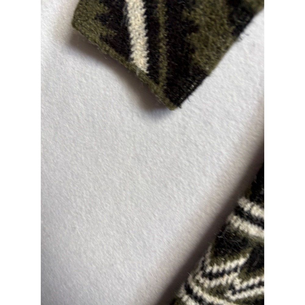 Frye Womens Southwestern Geometric Open Front Cardigan Olive Green Size S - Picture 7 of 12